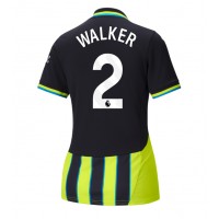 Manchester City Kyle Walker #2 Fotballklær Bortedrakt Dame 2024-25 Kortermet